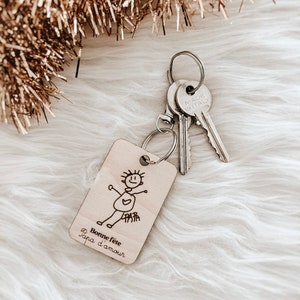 Porte clés transparent personnalisable avec un prénom un mot, un