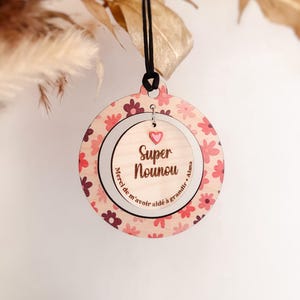 Rearview mirror pendant with personalized text, nanny gift, gift idea, car accessory