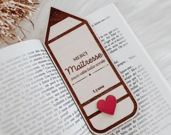 Personalized wooden master bookmark with engraving