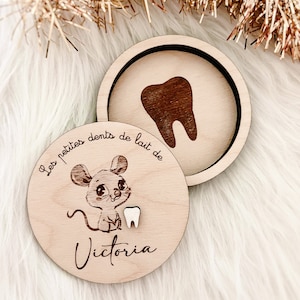 Children's milk tooth box with personalized engraving