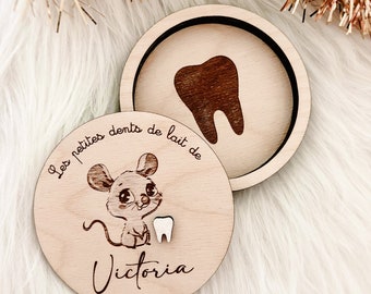 Milk tooth box for children with personalized engraving