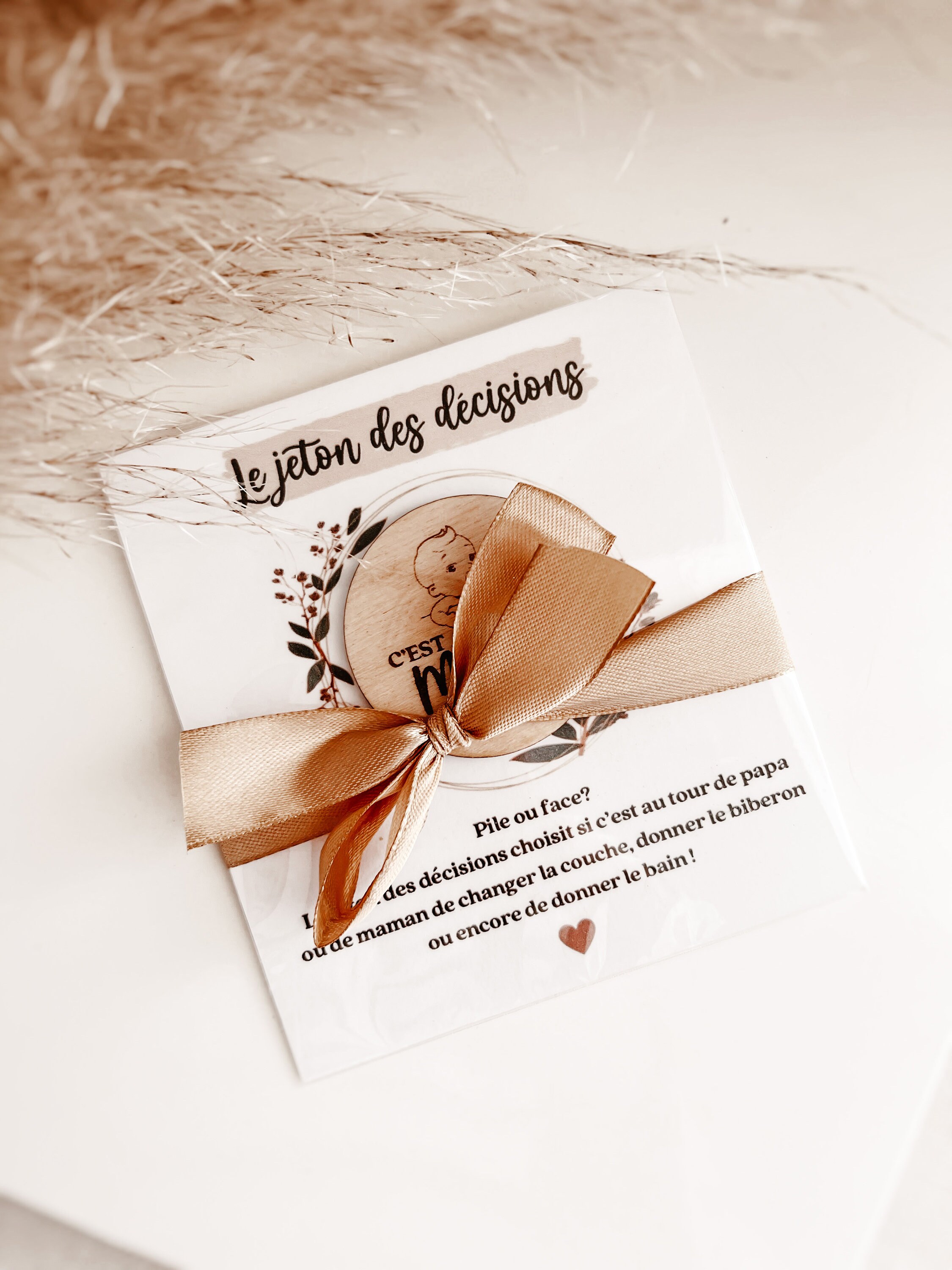 Pièce De Décision Pour Nouveaux Parents - Côté Papa/maman, En Alliage De Zinc, Cadeau Rigolo Pour Baptême Ou Naissance