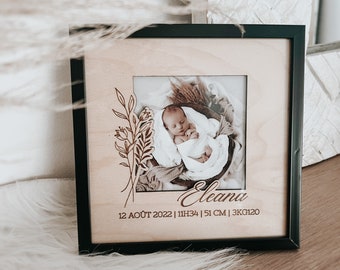 Personalized frame for birth, gift, family, couple