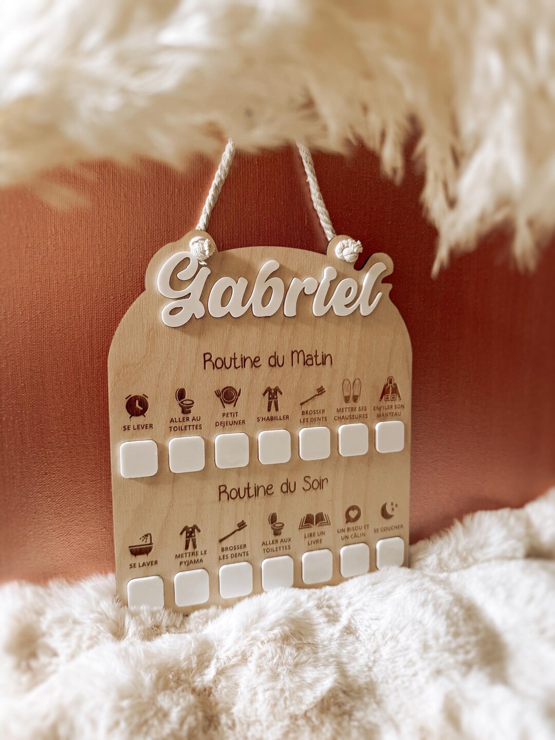 Customizable Children's Morning and Evening Routine Sign - Etsy