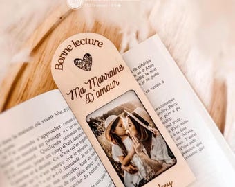 Personalized bookmark with engraved portrait for grandma, mom, gift for grandmother, grandfather, family gift