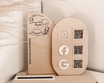 Personalized social network plaque for market, logo, company