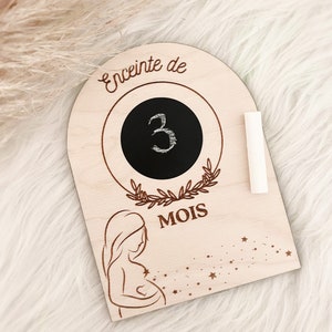 Pregnancy sign number of months, personalized engraving