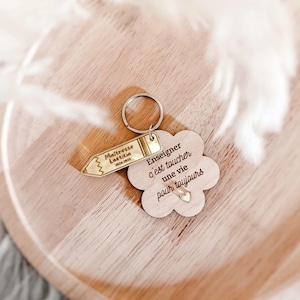 Gepersonaliseerde sleutelhanger voor leraar, einde schooljaar cadeau voor kind, cadeau voor leraar