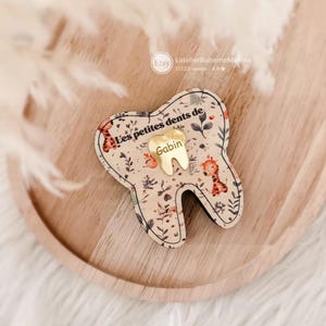 Caja personalizada para dientes de bebé – cajita de madera con forma de ratón – recuerdo de los dientes de bebé – regalo original para bebé – caja para dientes de bebé