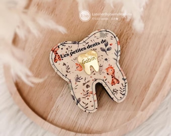 Personalisierte Babyzahnbox – kleine Holzmausbox – Erinnerungsstück an Babyzähne – originelles Babygeschenk – Babyzahnbox