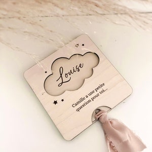 Personalized wooden godmother/godfather request box
