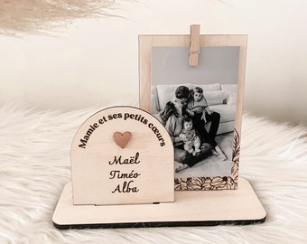 Sign on base with photo and engraved text for Grandmother's Day