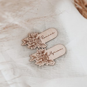Marchio del luogo del matrimonio con nome degli invitati, incisione personalizzata
