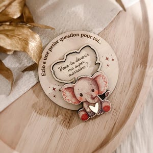 Personalized surprise request for birth announcement, witness, godmother.. ••Wood engraving