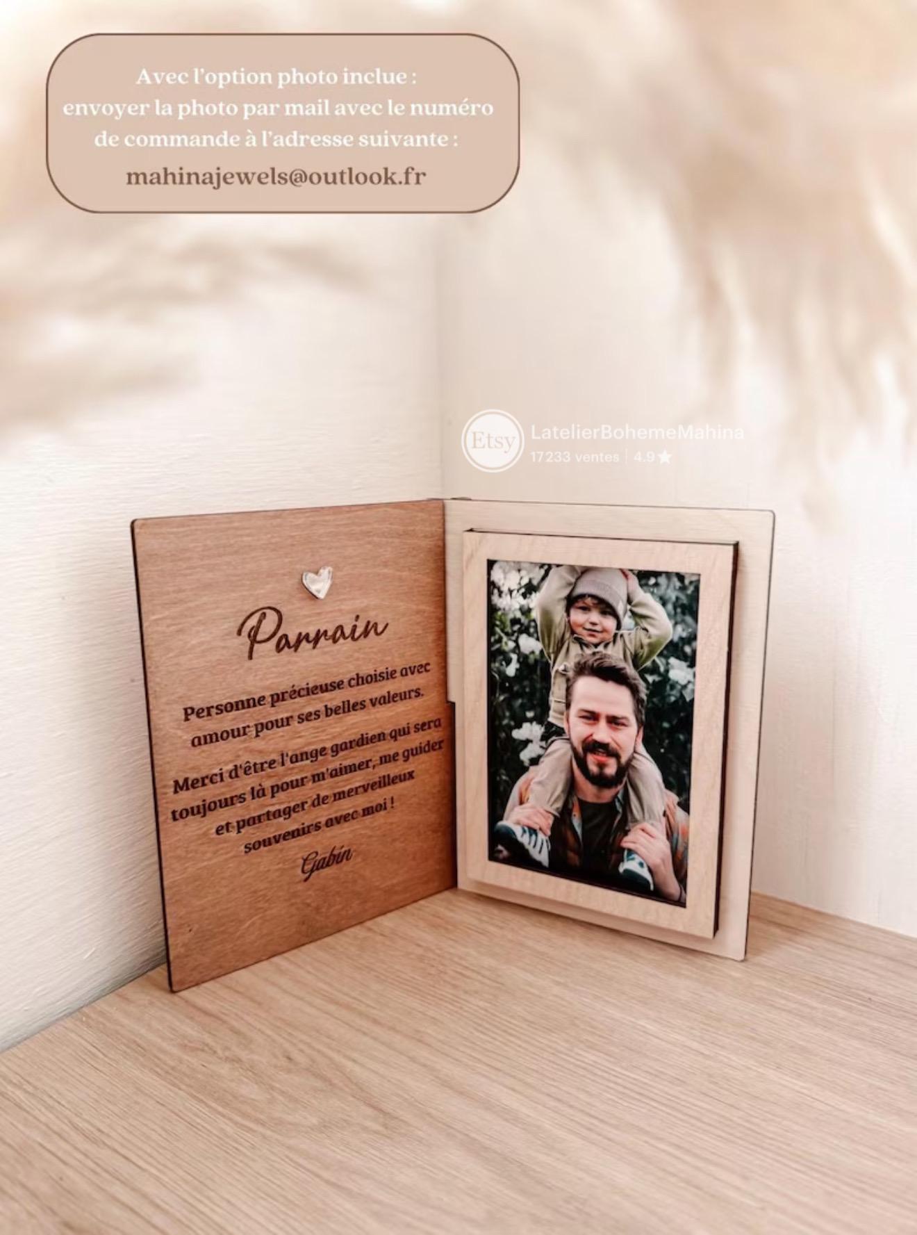 Cadre photo Personnalisée photo avec texte – FR