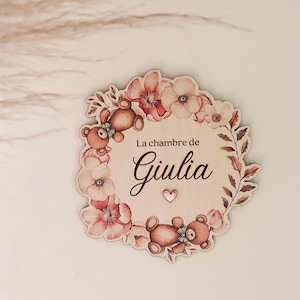 Children&#39;s door sign with personalized first name