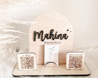 Personalized plaque for market, logo, business card