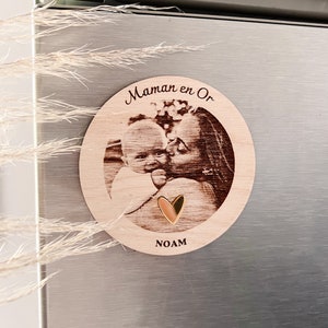 Personalized photo engraving magnet, grandparents, Grandmother's Day, Grandfather's Day