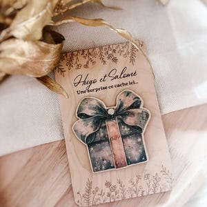 Carte cadeau surprise avec message caché à personnaliser