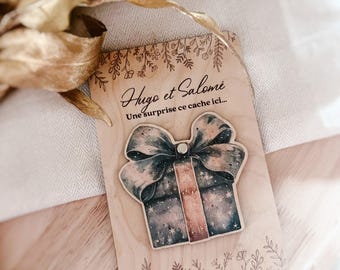 Surprise gift card with hidden message to personalize