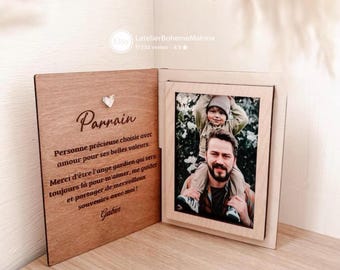 Cornice personalizzata con foto e testo per la festa della mamma, la festa dei nonni, regalo di compleanno, regalo per madrina/padrino