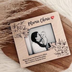 Marco con foto y texto grabado para abuelos, familiares, amigos personalizados