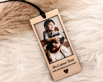 Car jewelry to personalize to hang on the rearview mirror, personalized gift, printed photo