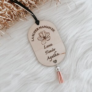 Car jewelry to personalize to hang on the rearview mirror, personalized gift, Mother's Day, mom gift image 2