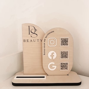 Plaque personnalisée réseau sociaux pour marché, logo, entreprise