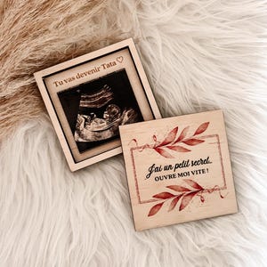 Surprise pregnancy announcement box with customizable ultrasound