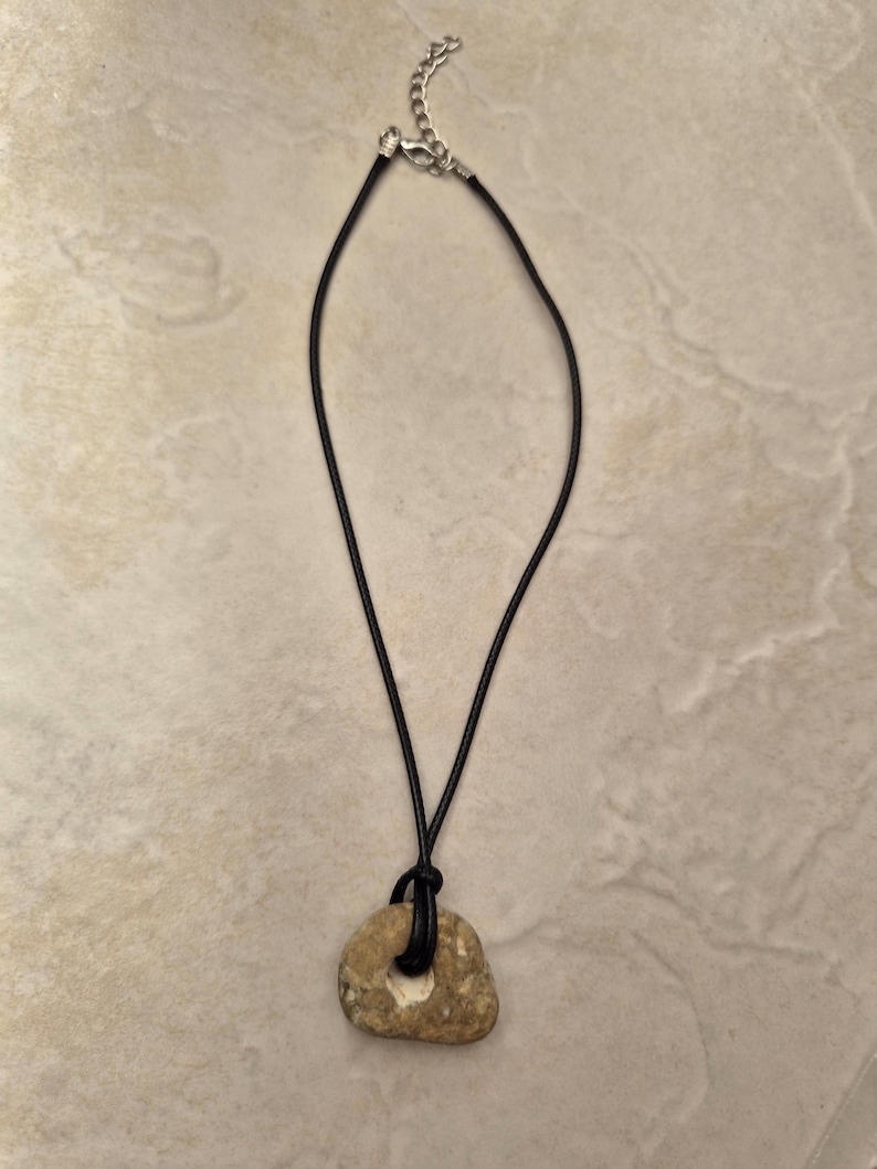 Natural Norfolk Hag Stone Lucky Necklace, Handcrafted Gift image 11