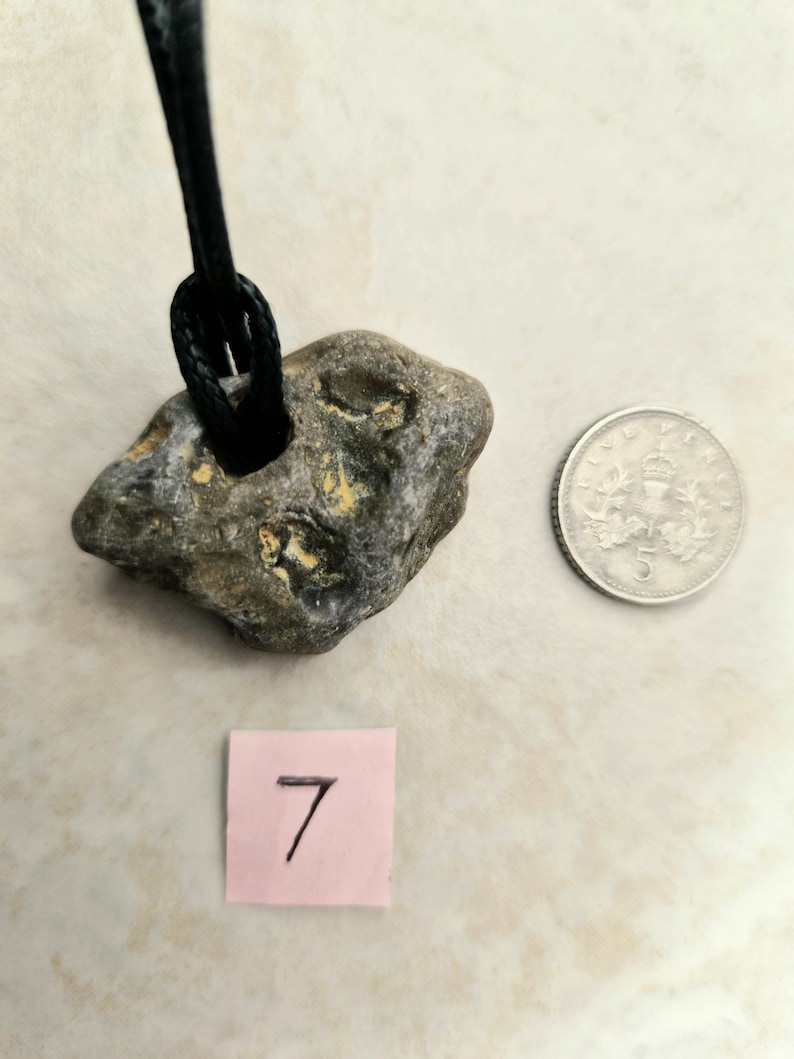 Natural Norfolk Hag Stone Lucky Necklace, Handcrafted Gift Number 7