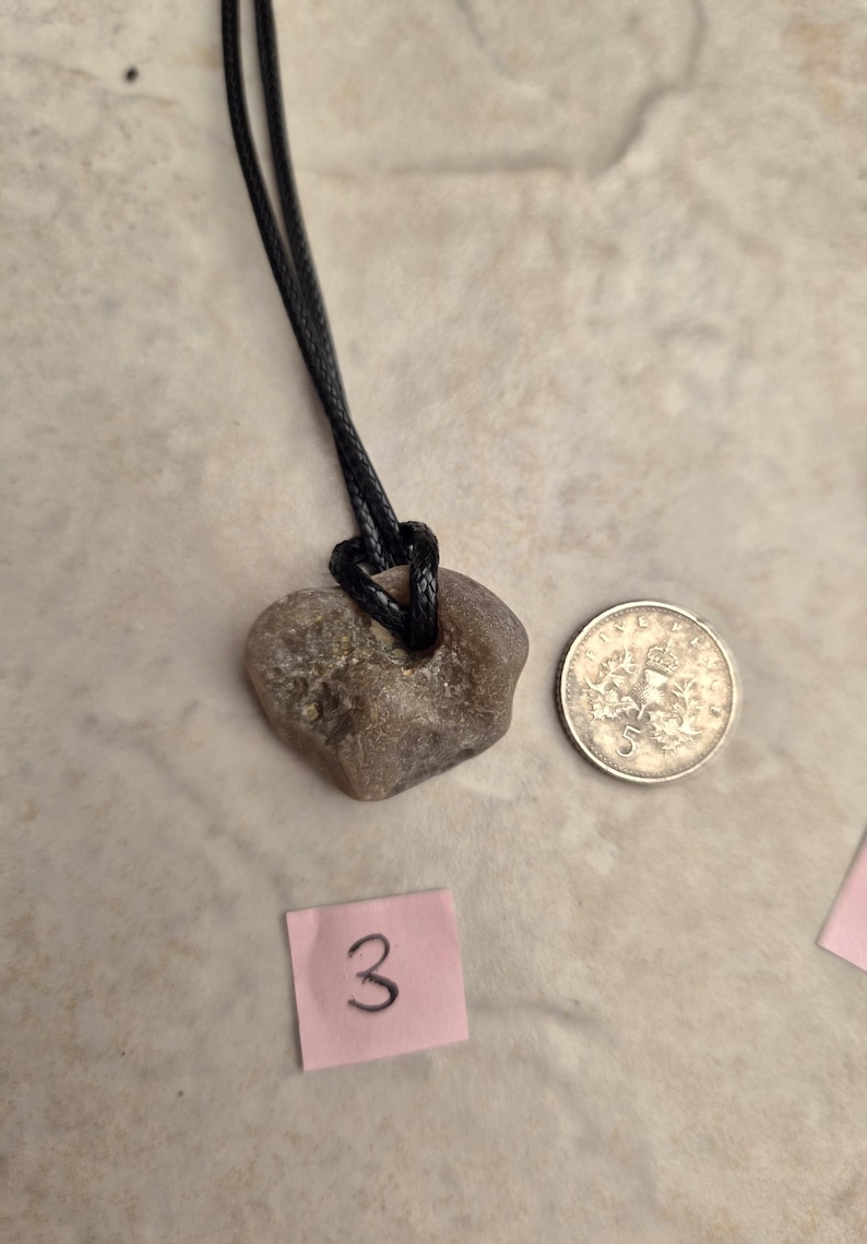 Natural Norfolk Hag Stone Lucky Necklace, Handcrafted Gift Number 3