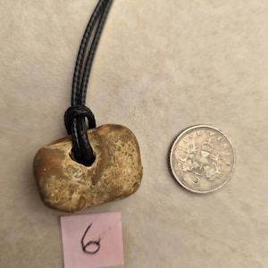 Natural Norfolk Hag Stone Lucky Necklace, Handcrafted Gift Number 6