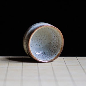 Soda fired, Traditional Sake cup with Shino glaze, Gong-fu cup, Espresso cup, Shot glass, Ceramic Japanese Gongfu Cup, Small teacup, Guinomi image 4