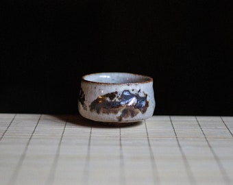 Soda fired, Traditional Sake cup with Shino glaze, Gong-fu cup, Espresso cup, Shot glass, Ceramic Japanese Gongfu Cup, Small teacup, Guinomi