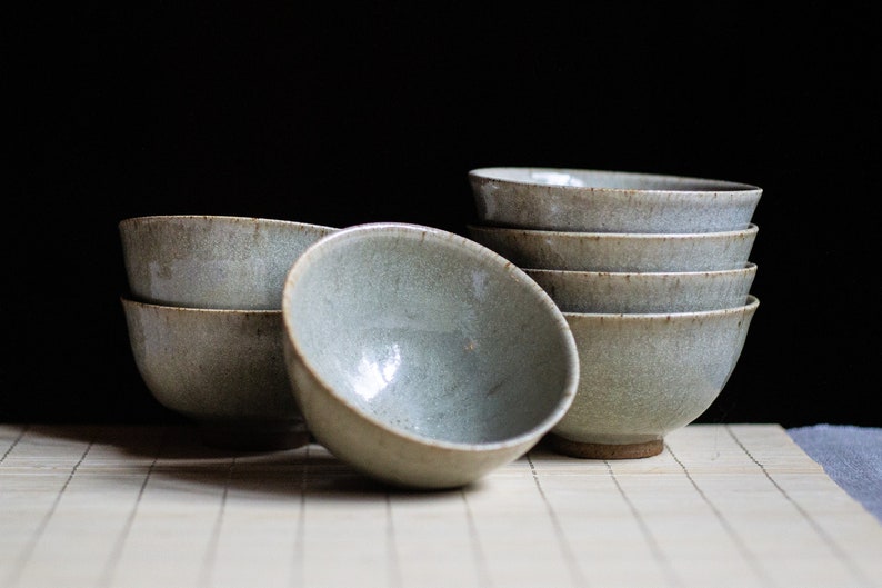 Ceramic Tea Cup with Dolomite glaze, Wide teabowl, coffeecup. Japanese-style handmade teacup, perfect for tea, coffee and spirits. image 2