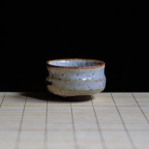 Soda fired, Traditional Sake cup with Shino glaze, Gong-fu cup, Espresso cup, Shot glass, Ceramic Japanese Gongfu Cup, Small teacup, Guinomi image 2