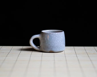 Handcrafted Stoneware Espresso Cup - Modern Minimalist Design - Artisan Ceramic Shot Glass