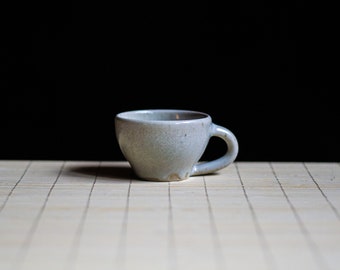 Handcrafted Stoneware Espresso Cup - Modern Minimalist Design - Artisan Ceramic Shot Glass