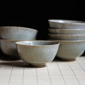 Ceramic Tea Cup with Dolomite glaze, Wide teabowl, coffeecup. Japanese-style handmade teacup, perfect for tea, coffee and spirits. image 1