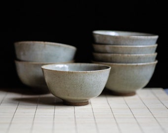 Ceramic Tea Cup with Dolomite glaze, Wide teabowl, coffeecup. Japanese-style handmade teacup, perfect for tea, coffee and spirits.