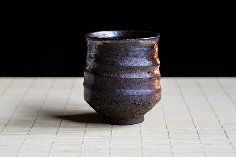 Ceramic Japanese Cup, Shino Yunomi Teacup, Handmade Coffee Cup, Traditional Gong-fu cup, Handcrafted Stoneware Cup image 4
