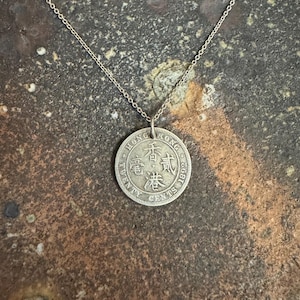 Hong Kong Silver 20 Cent Coin Pendant