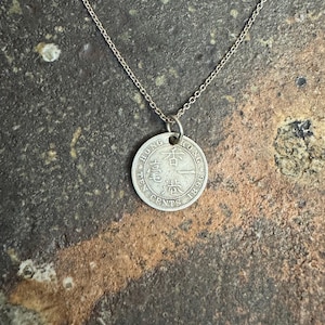 Hong Kong Silver 10 Cent Coin Pendant