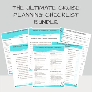 Ultimate Cruise planning Checklist Bundle