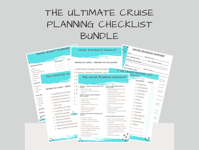 Ultimate Cruise planning Checklist Bundle image 1