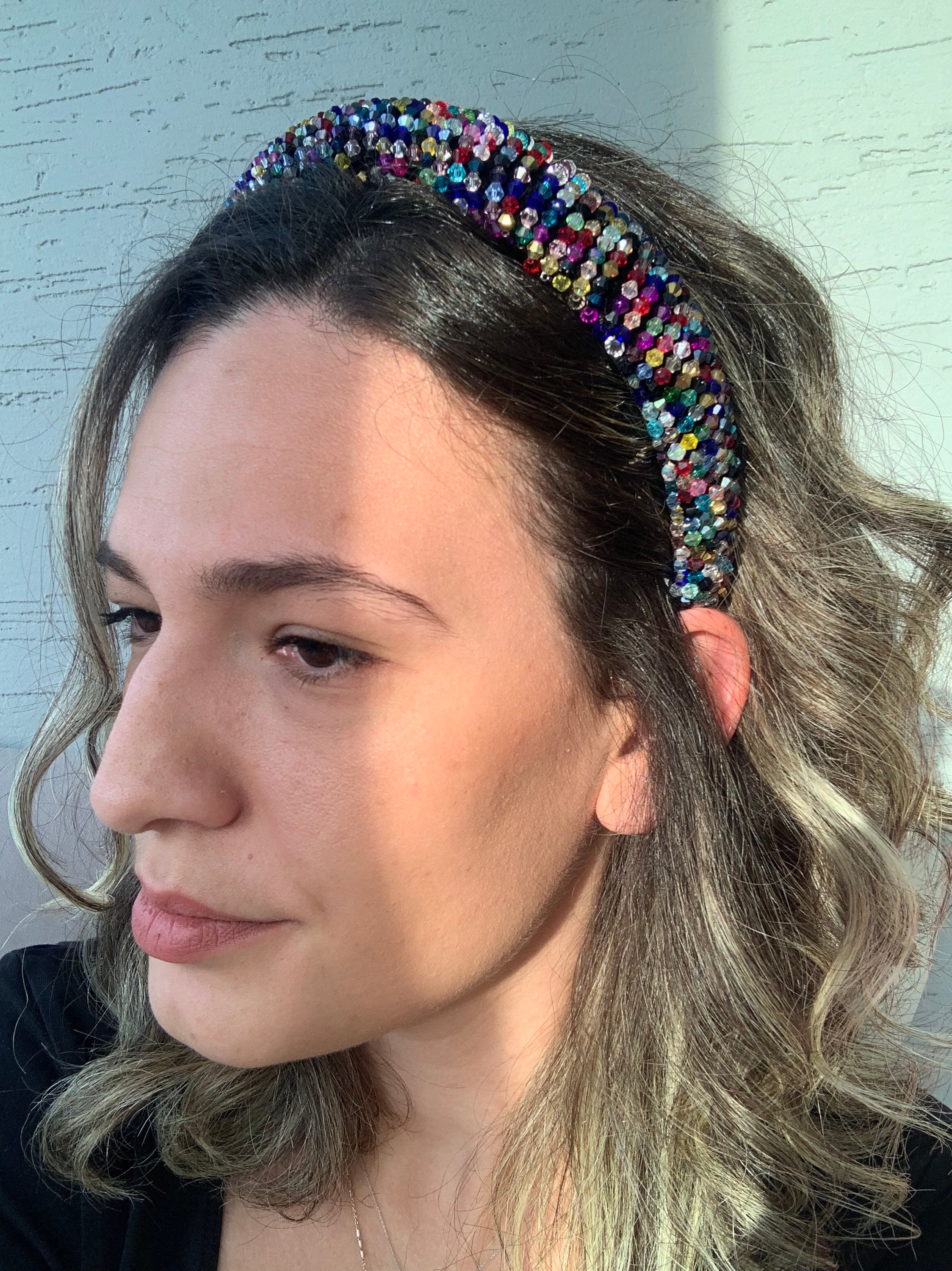 Crystal Colorful Headband, Crystal Hair Band, Beaded  display picture 1