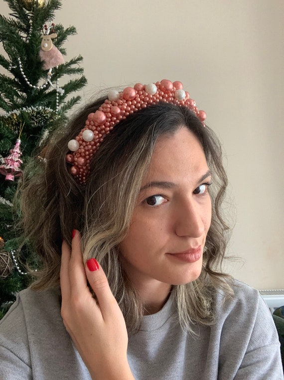 Colorful Pearl Headband, Pearl Headband, Alice Band, Pearl 