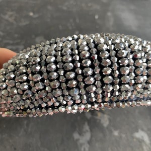 Crystal Headband, Rhinestone Headband, Crystal Headpiece, Crystal Headband For Woman, Crystal Hair Band, Gray Headband, Wide Headband, Crown image 6